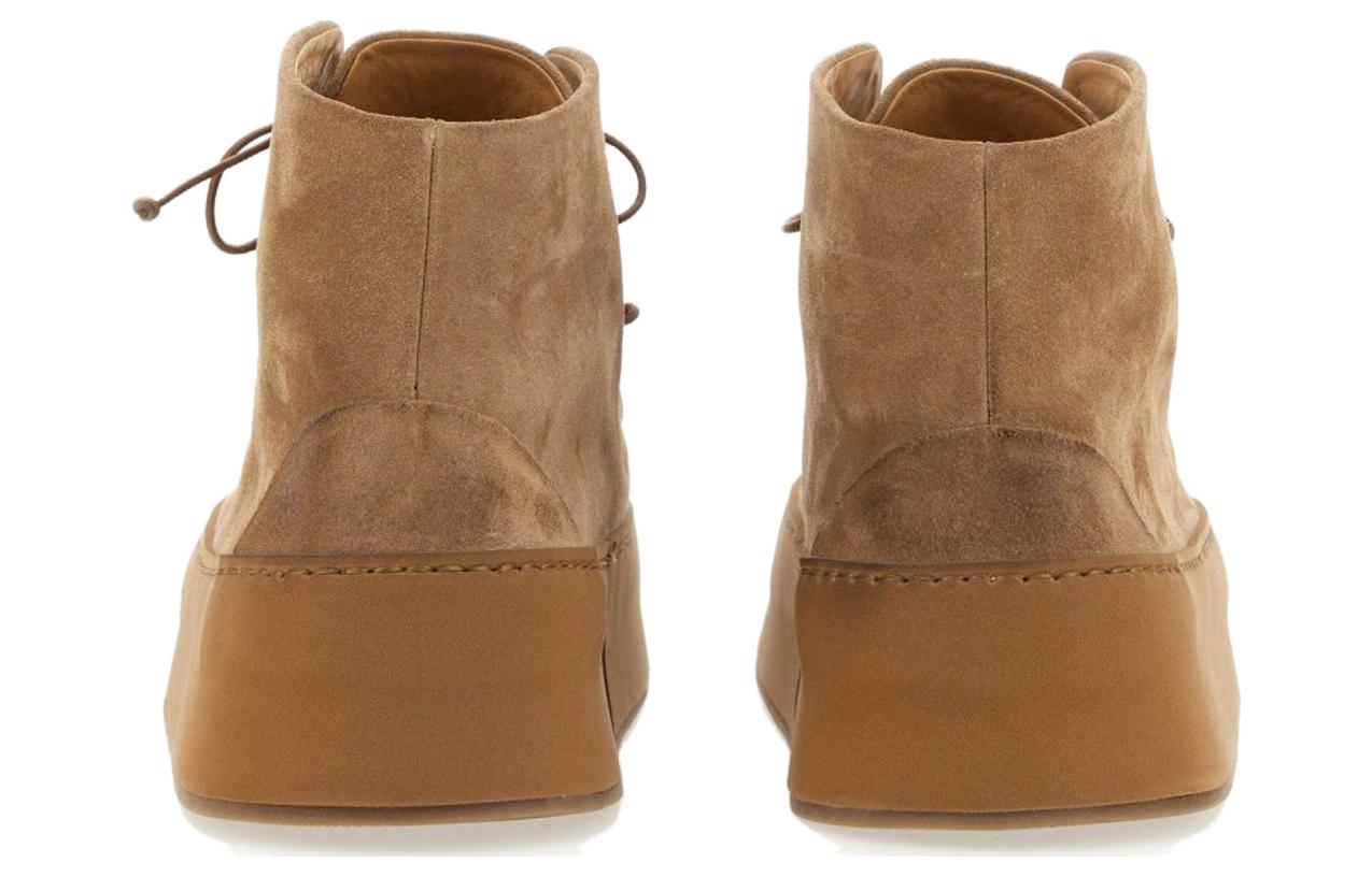 Marsèll Leather Round Toe Lace-Up Ankle Boots 'Brown' 圖 3