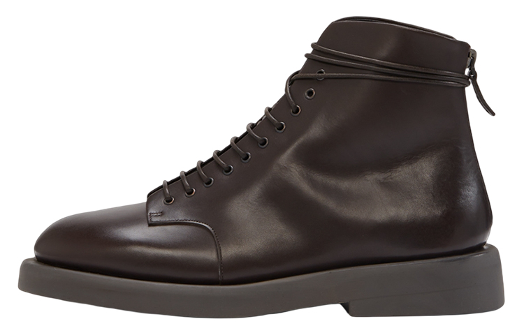 Marsèll Leather Round Toe Zip Boots 'Brown' MMG470118460