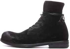 Marsèll Leather Suede Round Toe Lace-Up Ankle Boots 'Black' MM4570186666 Marsèll Leather Suede Round Toe Lace-Up Ankle Boots 'Black' MM4570186666