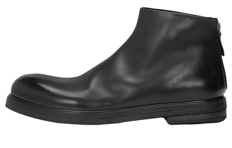 Buy Marsèll 黑色皮革時尚短靴 MM1332115666