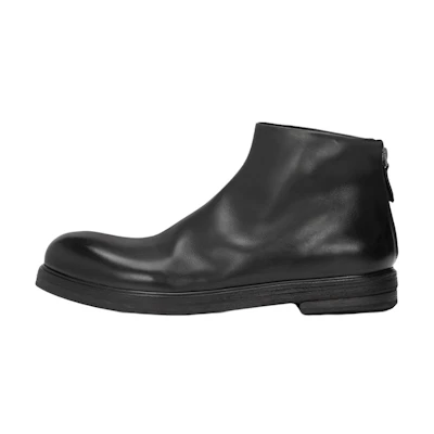 Marsèll Leather Zip Fashion Ankle Boots 'Black'