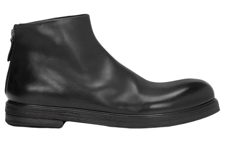 Order Marsèll 黑色皮革時尚短靴 MM1332115666