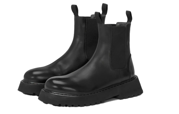 Order Marsell Micarro 光滑皮革短靴 黑色