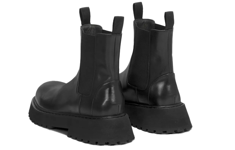 Lookbook Marsell Micarro 光滑皮革短靴 黑色