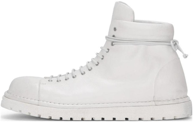 Marsèll Pallottola 'White Leather Round-Toe Lace-Up Boots' MMG351P150110 Buy Marsèll Pallottola 'White Leather Round-Toe Lace-Up Boots' MMG351P150110