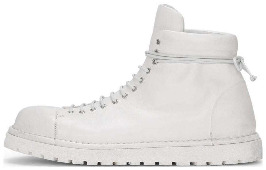 Marsèll Pallottola 'White Leather Round-Toe Lace-Up Boots' MMG351P150110