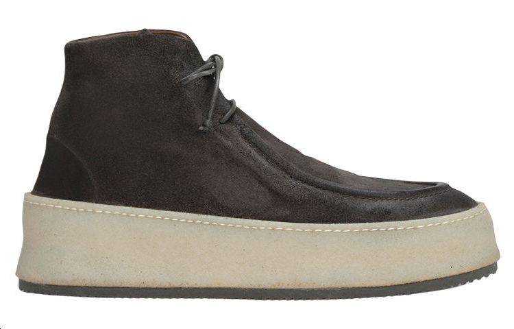 Order Marsèll 莫瑟 爸爸拿 绒面革系帶短靴 深灰色