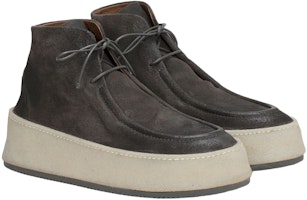 Marsèll 莫瑟 爸爸拿 绒面革系帶短靴 深灰色 Lookbook Marsèll 莫瑟 爸爸拿 绒面革系帶短靴 深灰色