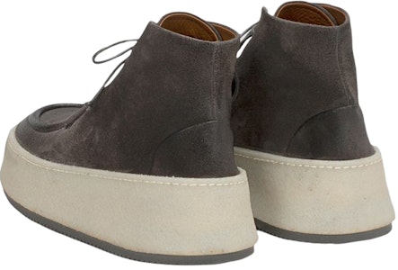 Marsèll 莫瑟 爸爸拿 绒面革系帶短靴 深灰色 Shop Marsèll 莫瑟 爸爸拿 绒面革系帶短靴 深灰色