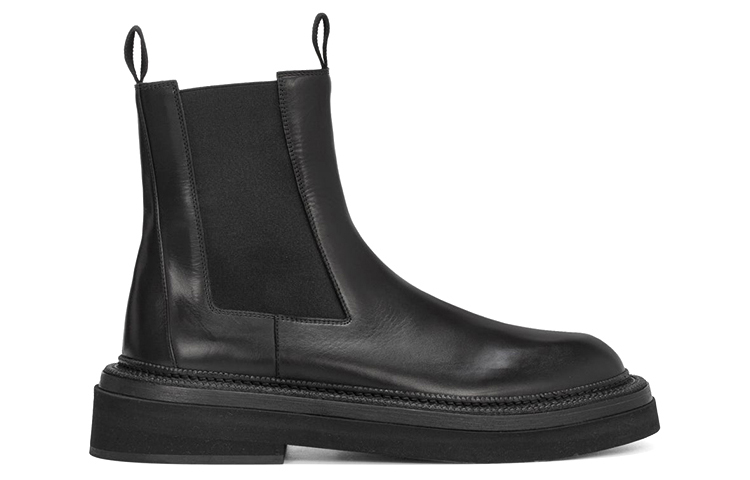 Order Marsèll 馬塞爾 Pollicione 皮革鞋面切爾西靴 男款 黑色