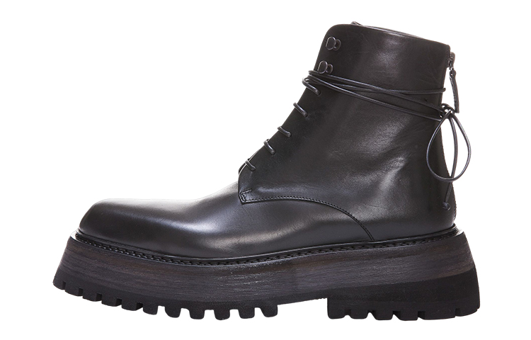 Marsèll Quadrarmato 'Black Leather Lace-Up Ankle Boots' MM4088118666
