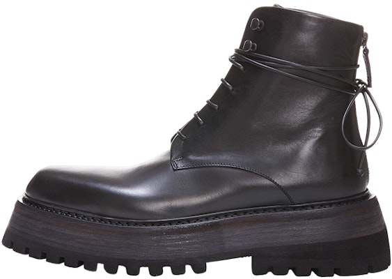 Botas de Cuero Negras con Cordones Marsèll Quadrarmato MM4088118666 Buy Botas de Cuero Negras con Cordones Marsèll Quadrarmato MM4088118666