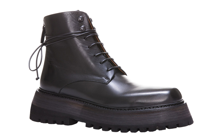 Order Botas de Cuero Negras con Cordones Marsèll Quadrarmato MM4088118666