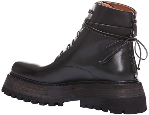 Botas de Cuero Negras con Cordones Marsèll Quadrarmato MM4088118666 Lookbook Botas de Cuero Negras con Cordones Marsèll Quadrarmato MM4088118666