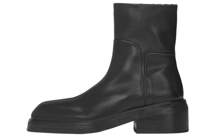 Marsèll Slip-On Leather Ankle Boots 'Black Fashion' MM4431147666