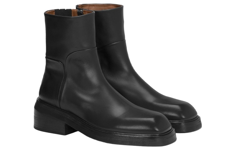 Marsèll Slip-On Leather Ankle Boots 'Black Fashion' 圖 3