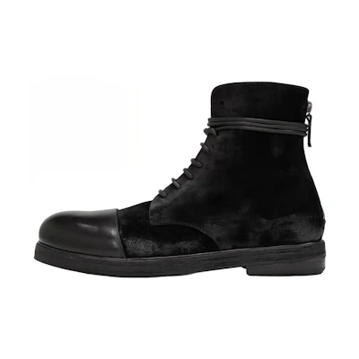 Marsèll Suede Fashion Lace-Up Ankle Boots 'Black'