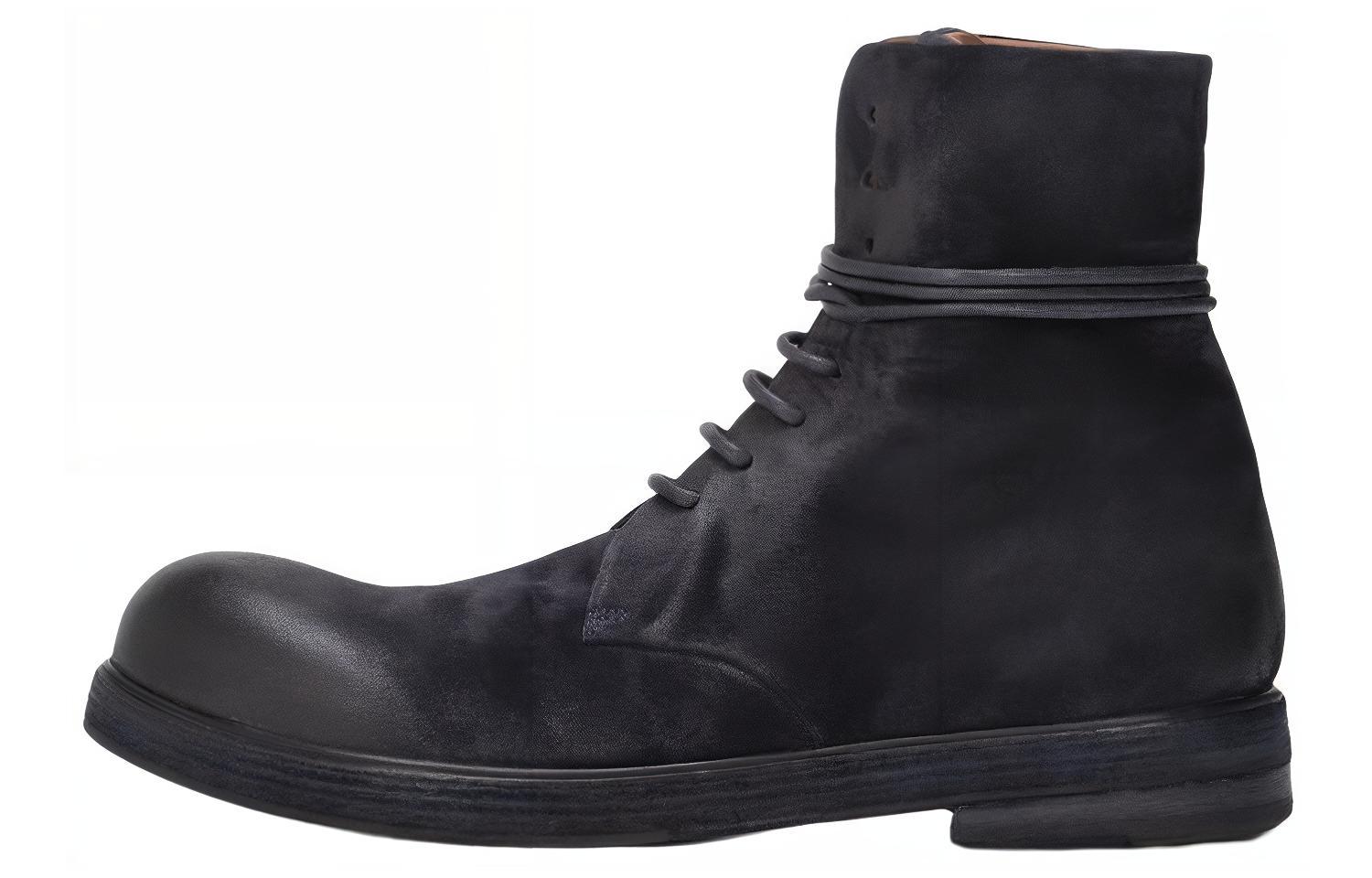 Marsèll Suede Fashion Lace-Up Boots 'Blue'