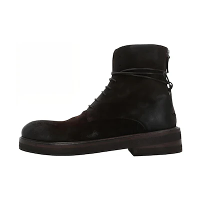 Marsèll Suede Lace-Up Ankle Boots 'Dark Brown'