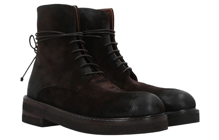 Marsèll Suede Lace-Up Ankle Boots 'Dark Brown' 圖 3