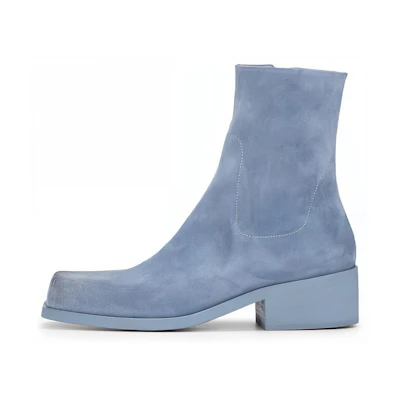 Marsèll Suede Slip-On Round Toe Ankle Boot 'Blue'