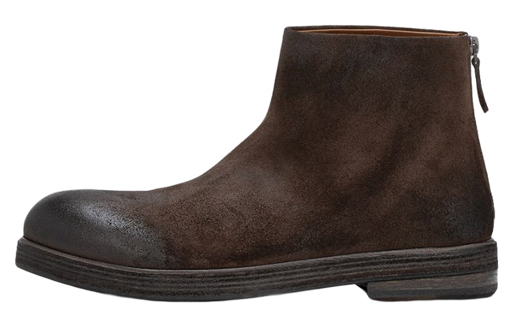 Marsèll Suede Zip-Up Ankle Boot 'Brown'