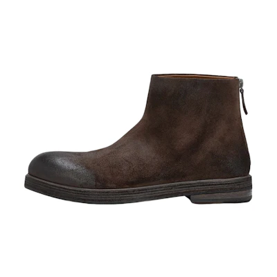 Marsèll Suede Zip-Up Ankle Boot 'Brown'