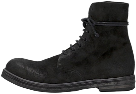 Marsèll 馬塞爾 Zucca Zeppa 系帶皮革短靴 黑色 Buy Marsèll 馬塞爾 Zucca Zeppa 系帶皮革短靴 黑色