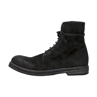 Marsèll Zucca Zeppa 'Black Leather Ankle Strap Boots'