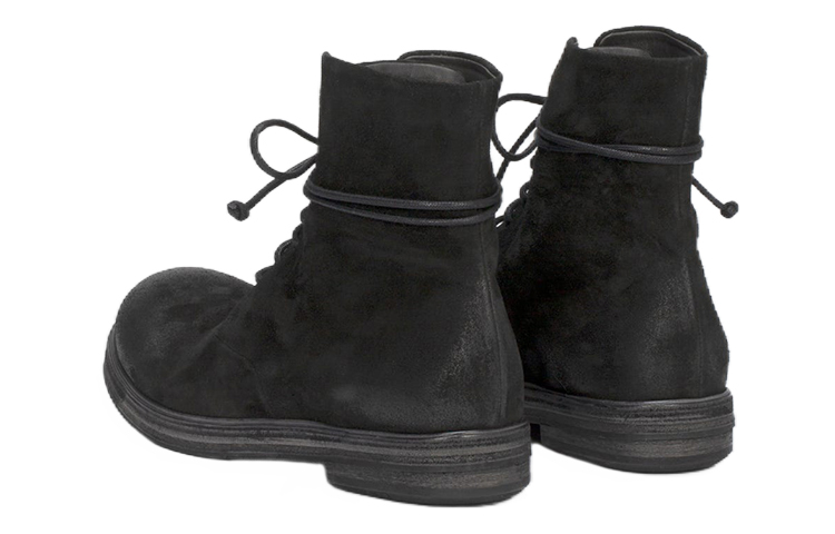 Shop マルセル  ズッカ レザーアンクルブーツ (黒) MM1178250666