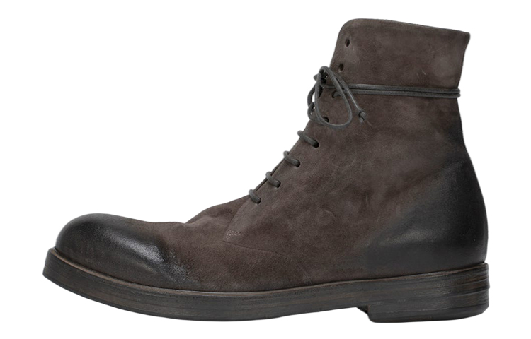 Marsèll Zucca Zeppa 'Brown Leather Lace-Up Ankle Boot'
