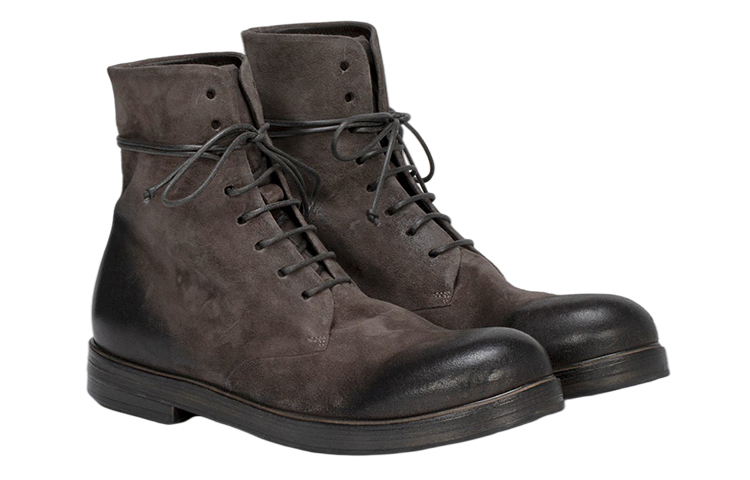 Marsèll Zucca Zeppa 'Brown Leather Lace-Up Ankle Boot' 圖 3