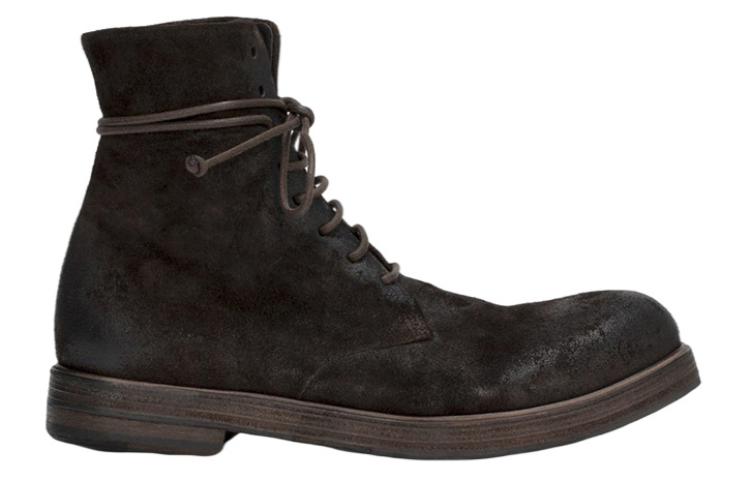 Marsèll Zucca Zeppa 'Deep Brown Leather Lace-Up Ankle Boot' 圖 2