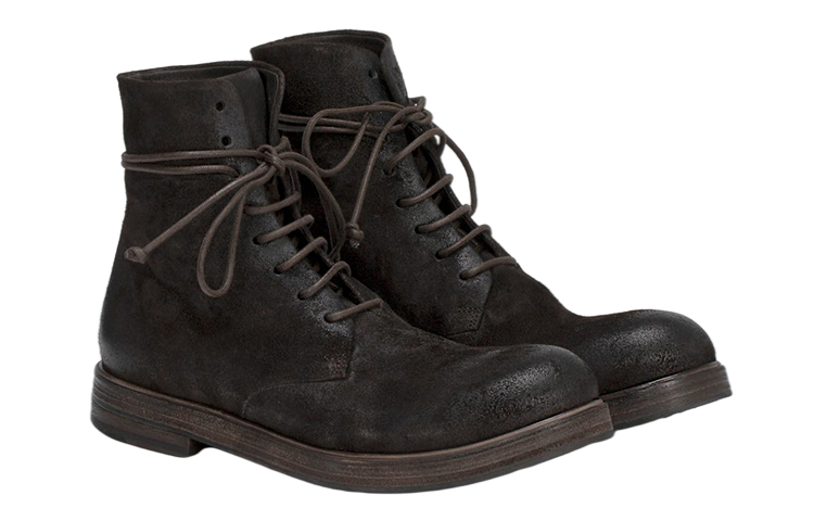 Marsèll Zucca Zeppa 'Deep Brown Leather Lace-Up Ankle Boot' 圖 3
