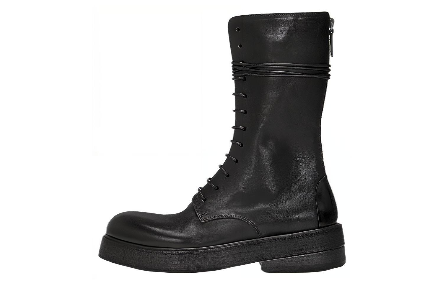 Marsèll Zuccolona 'Black Leather Lace-Up Boots' MM4111164666