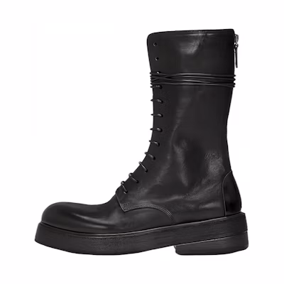 Marsèll Zuccolona 'Black Leather Lace-Up Boots'