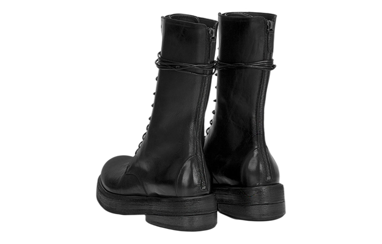 Shop Botas Marsèll Zuccolona de piel negra con cordones MM4111164666