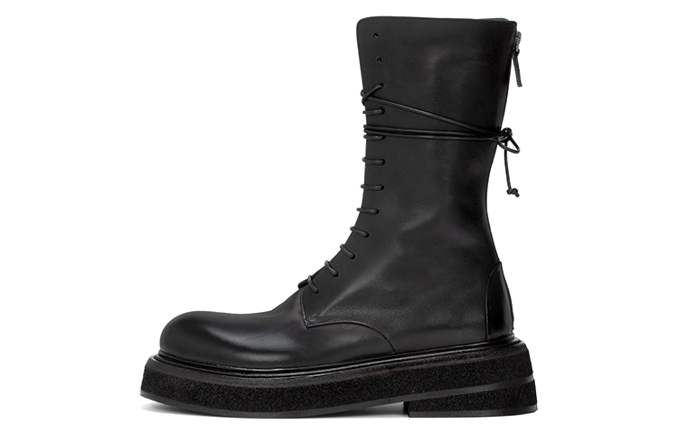 Marsèll Zuccone 'Black Lace-Up Leather Boot' MM4278118666