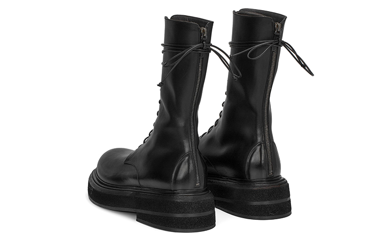 Shop Marsèll Zuccone 'But Hitam Kulit Lace-Up' MM4278118666