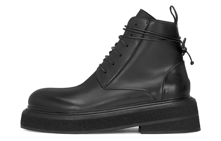Marsèll Zuccone Leather Boots 'Black Lace-Up'