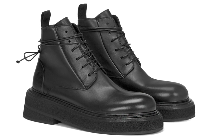 Marsèll Zuccone Leather Boots 'Black Lace-Up' 圖 3