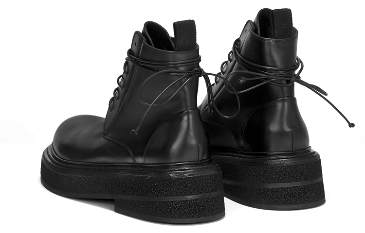 Marsèll Zuccone Leather Boots 'Black Lace-Up' 圖 4
