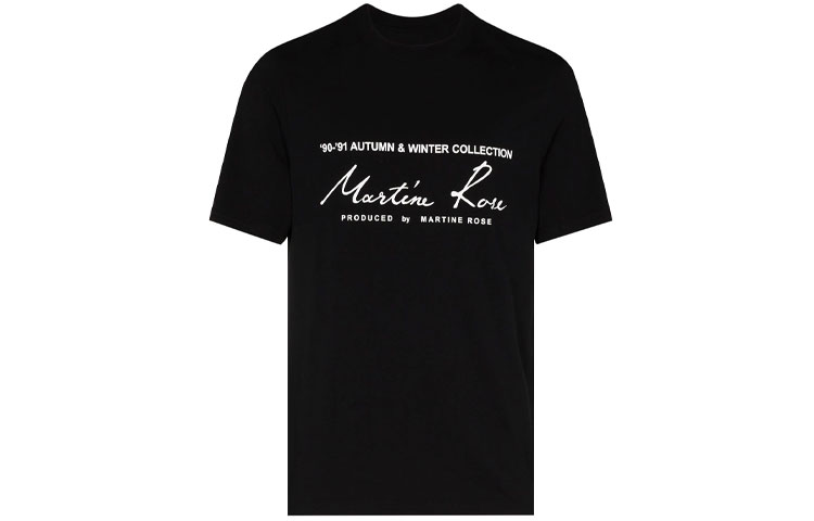 Martine Rose FW21 Logo Print Classic Black Crewneck T-Shirt Men’s M603JC