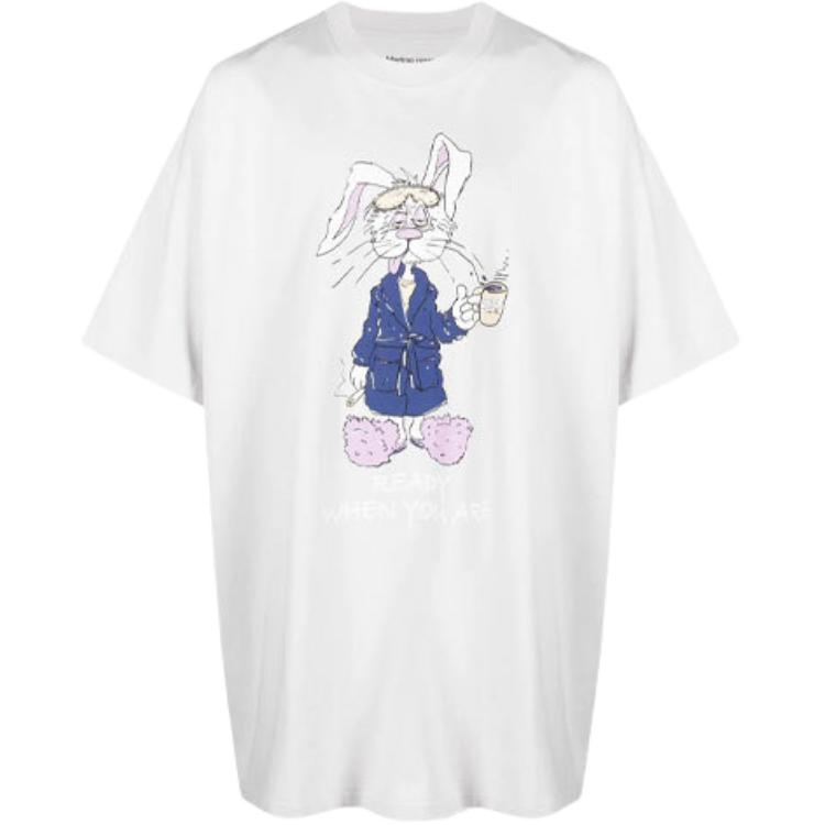 Martine Rose FW22 Cartoon Print Crewneck Unisex T-Shirt. MRAW22627LIGH