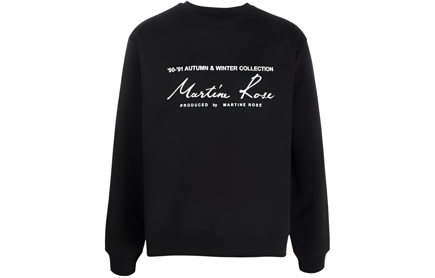 Martine Rose Logo Print Pullover Sweatshirt  Black M601FE-FMR-009