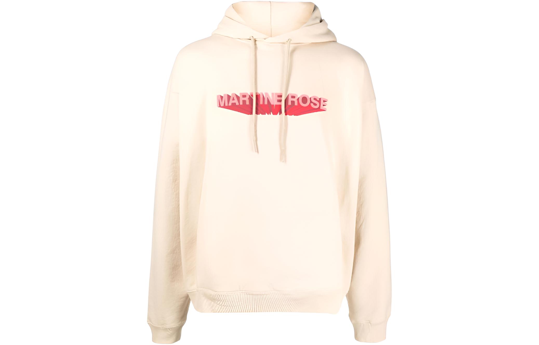 Martine Rose SS22 Logo Hoodie Unisex Light Orange Pullover MRSS22602FS