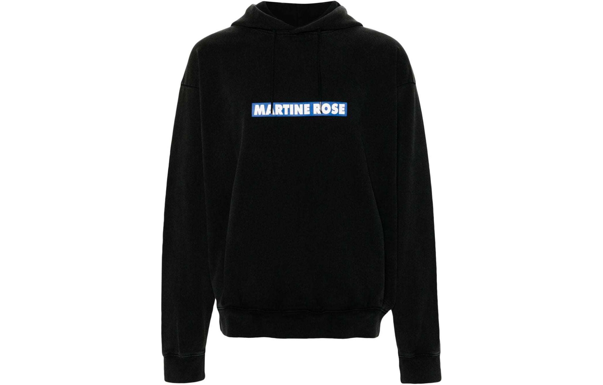 Martine Rose SS24 Alphabet Pattern Hoodie Unisex Black MRSS24602-BLACK