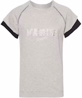 Martine Rose SS24 Logo Embroidered Layered Knit Raglan Tee Unisex - Grey. MRSS24623-GREY Martine Rose SS24 Logo Embroidered Layered Knit Raglan Tee Unisex - Grey. MRSS24623-GREY