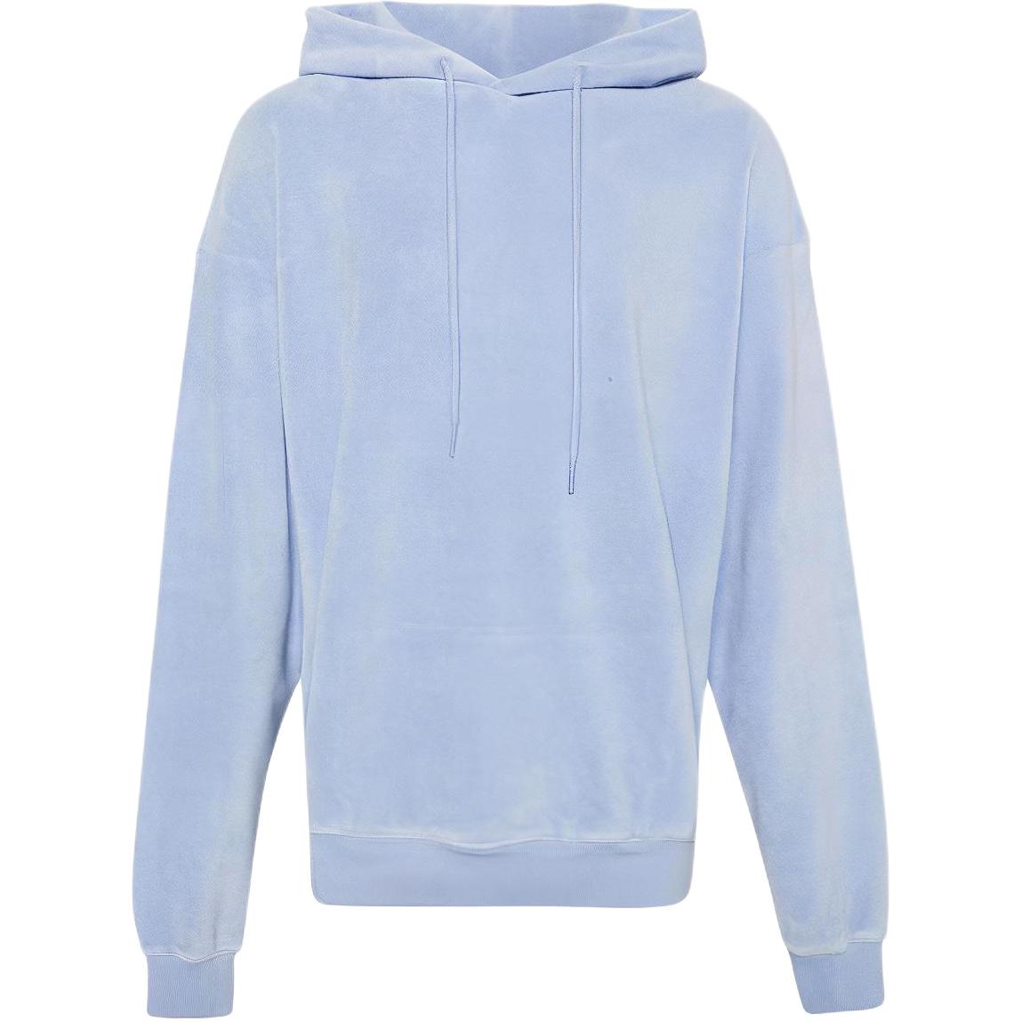 Martine Rose SS24 Logo Embroidered Terry Hoodie Unisex - Pink Wax Blue CMRSS24602-BLUE