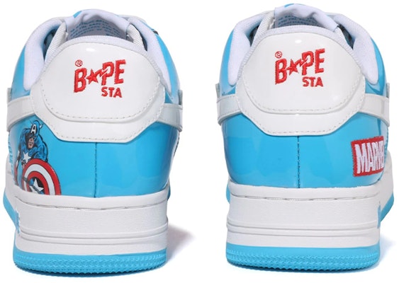 Marvel x BAPE Bapesta 'Captain America' Kasut Sneaker 1I73191903 Shop Marvel x BAPE Bapesta 'Captain America' Kasut Sneaker 1I73191903